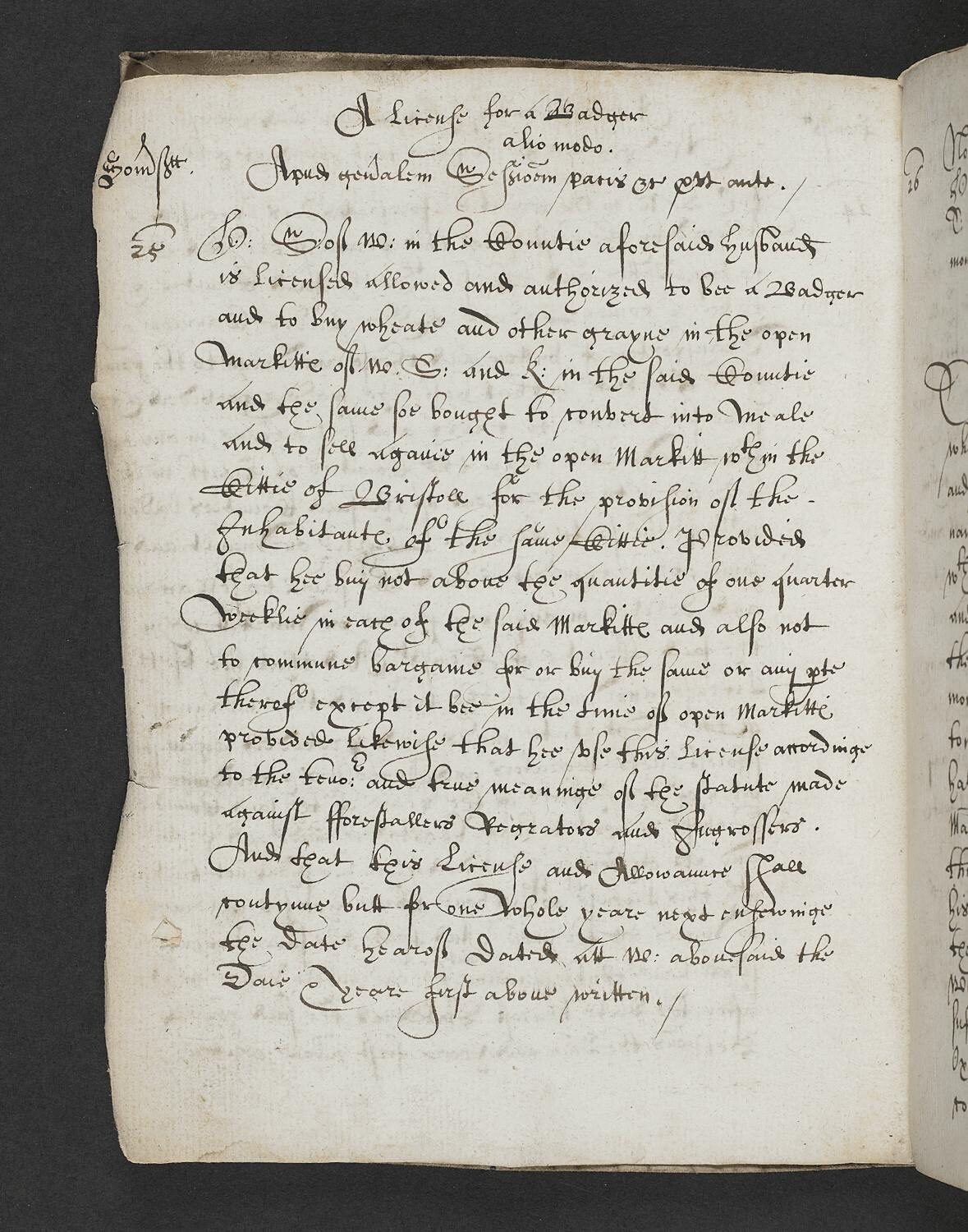 A handwritten page of text in cursive, with ink on aged paper, showing historical writing