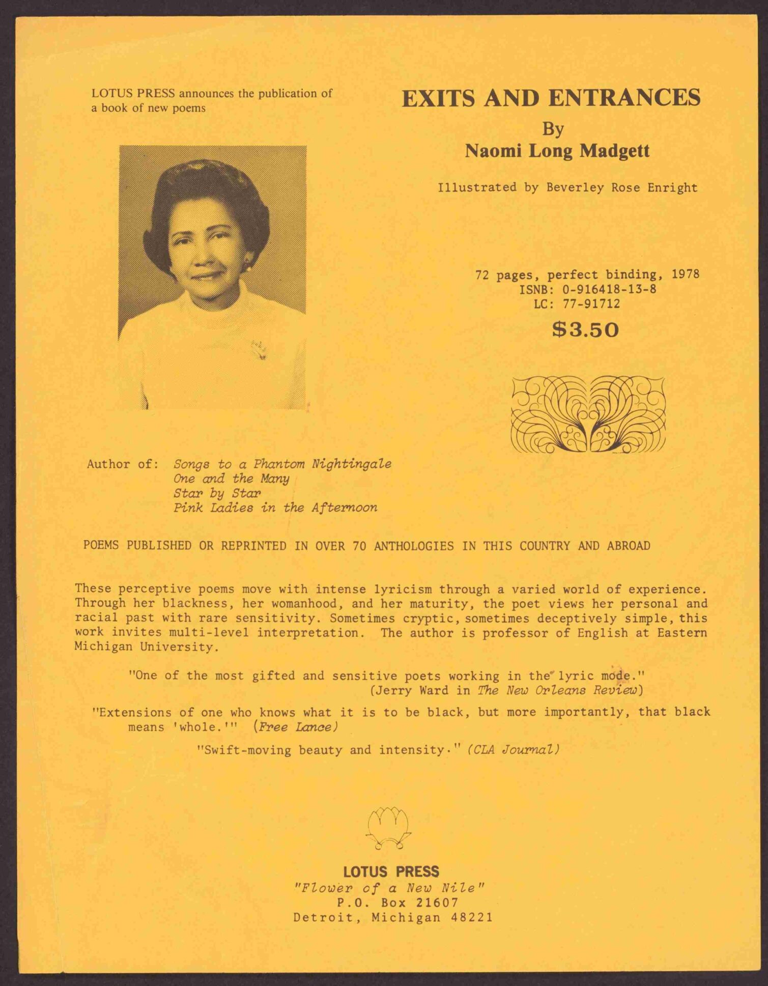 A press announcement of a new publication with an image of the author below with details of the book.