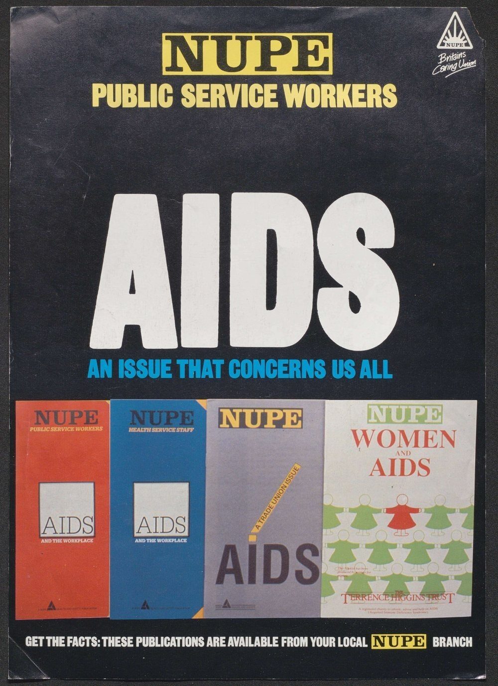 Cover featuring the word 'AIDS' in bold letters and various related publications below