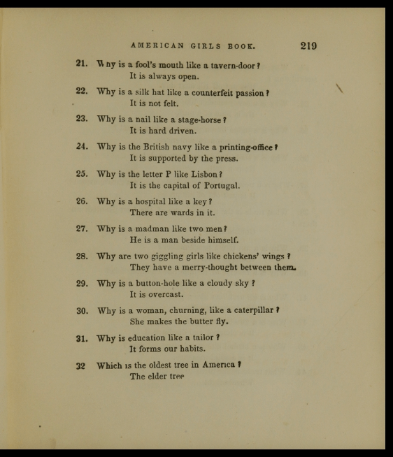 A page from a book titled 'American Sill Dox' with numbered questions