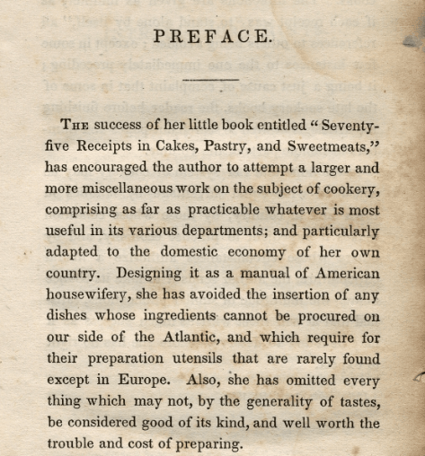 Page from a book titled 'Preface' discussing cooking advice and recipes