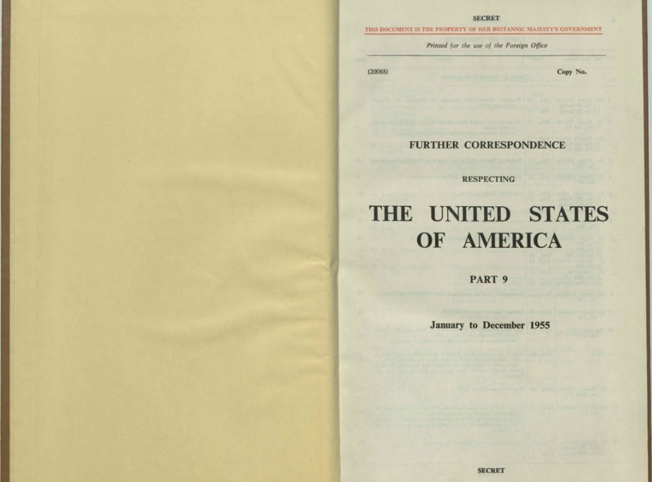 Thumbnail for Confidential Print: North America, 1824-1961