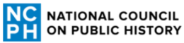 Blue square logo for 'NCPH' next to 'National Council on Public History'.