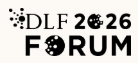 DLF 2026 Forum logo with decorative dots.