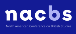 Logo for the North American Conference on British Studies with blue background.
