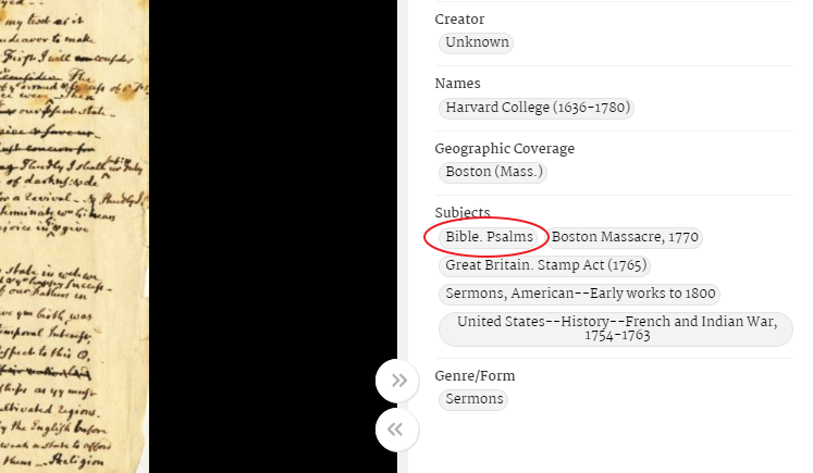 Boston Massacre sermon CV
