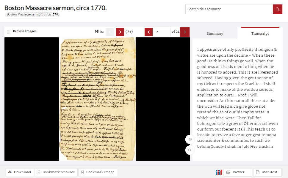 Boston Massacre sermon transcript