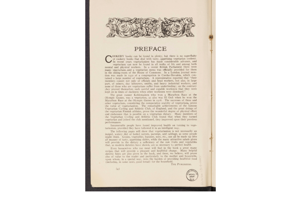 A page displaying the preface of a book, with decorative header and text