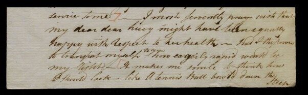 A handwritten letter with cursive text discussing health and happiness.
