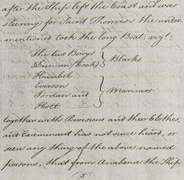 A handwritten document with text detailing a journey, mentioning names and events