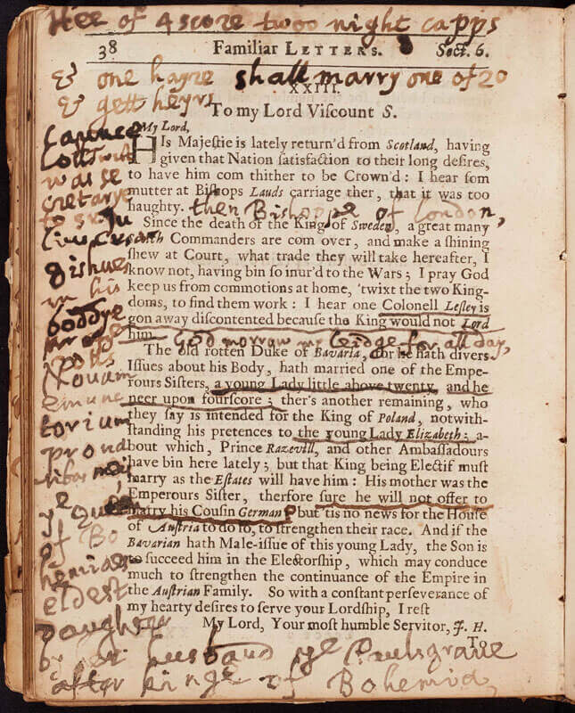 A page from a book with handwritten notes and edits in the margins