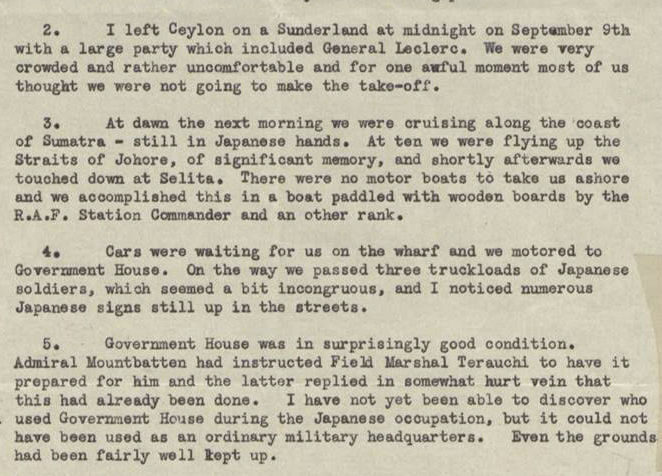 An excerpt of handwritten notes detailing a journey from Ceylon, September 9th.