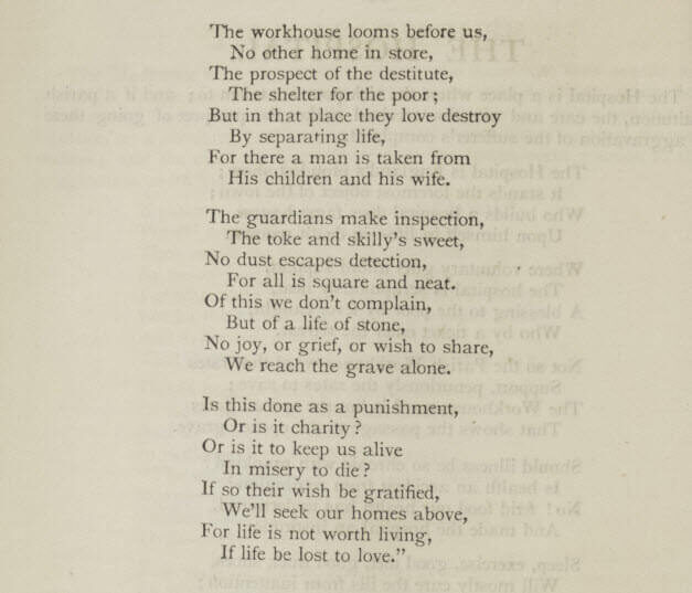 A page of poetry with text about life's struggles and challenges, printed in a classic font