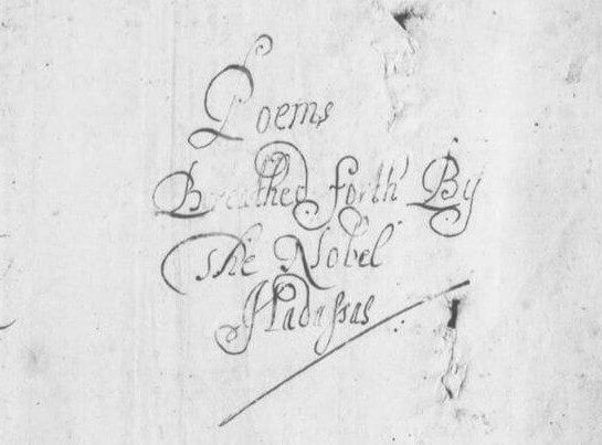 Handwritten title page of a book, reading 'Poems by S.K. Nodal'