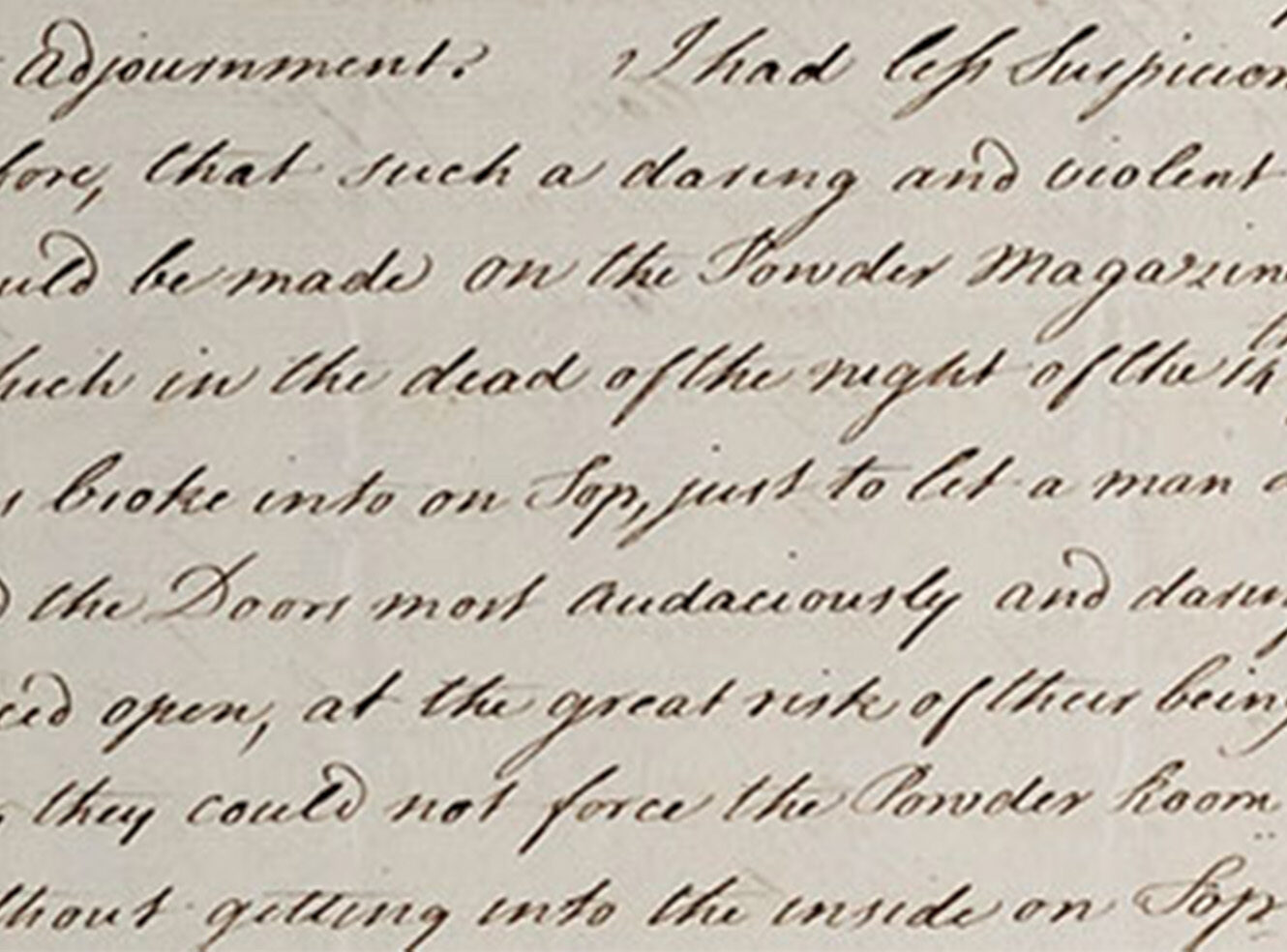 A close-up of an old handwritten document with ink text detailing an urgent communication