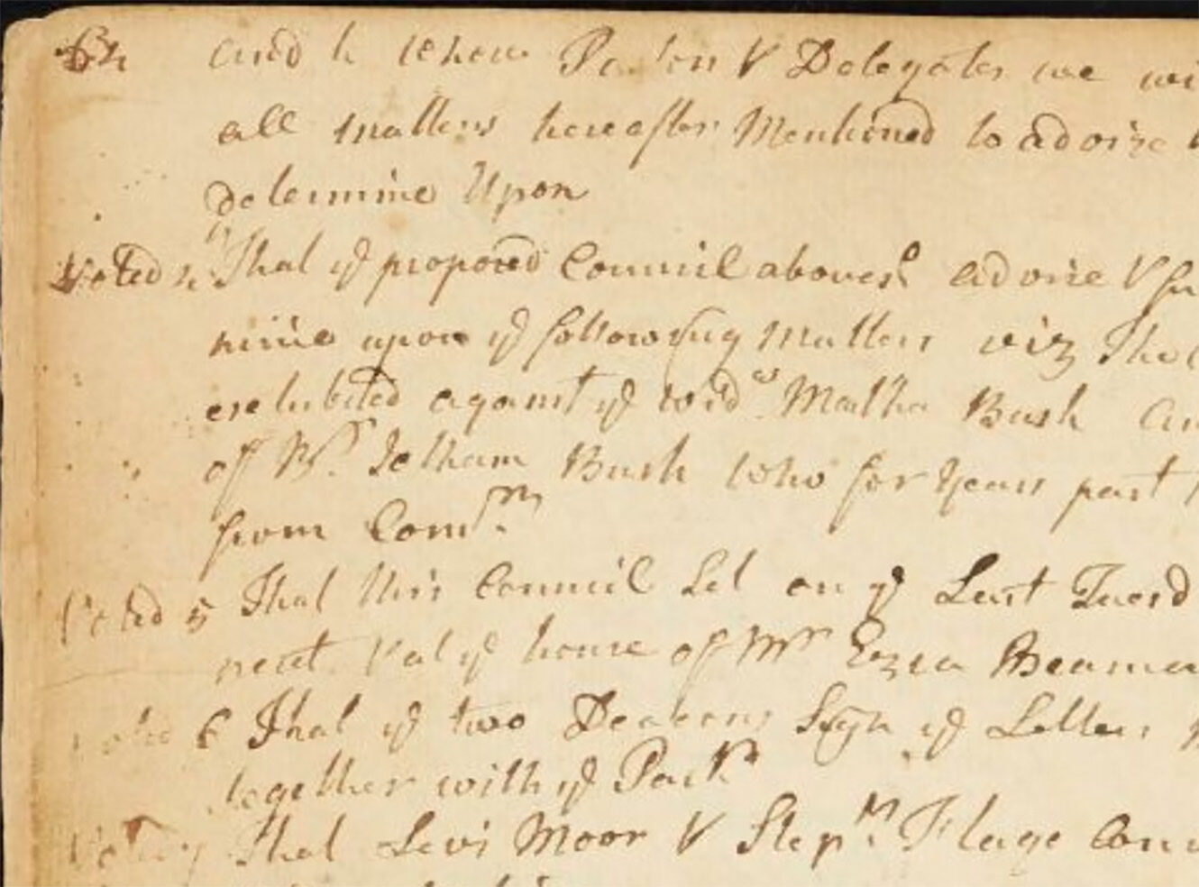Handwritten historical document with signatures and dated notes on yellowed paper