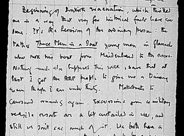 A handwritten letter with various thoughts on personal experiences and feelings